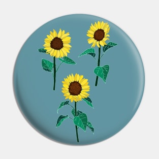 Sunny Sunflowers Pin