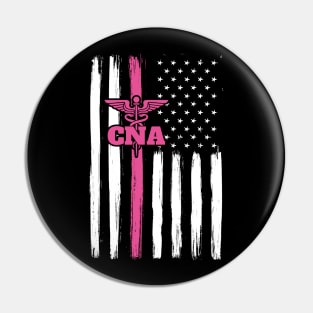 CNA American Flag USA Pink Symbol Pin