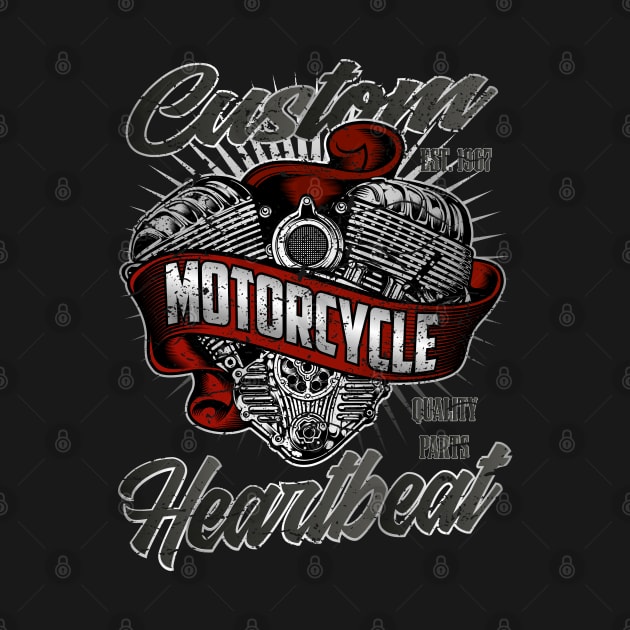 Custom Motorcycle Heartbeat by RockabillyM