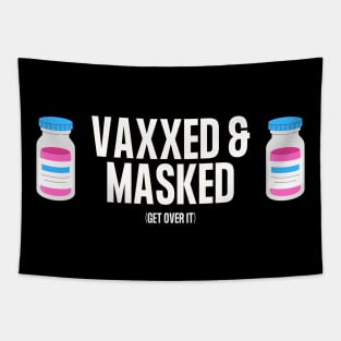 Vaxxed and Masked (Pink Vax) Tapestry