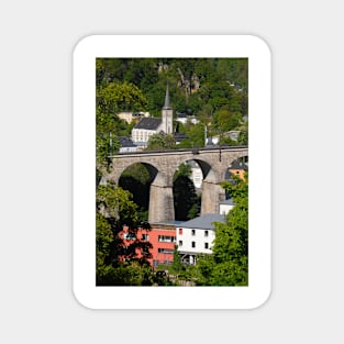 Luxembourg; City; Viaduct; Bridge; railway bridge; ground Magnet