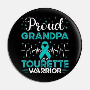 Proud Grandpa Of A Tourette Warrior Tourette Syndrome Awareness Pin