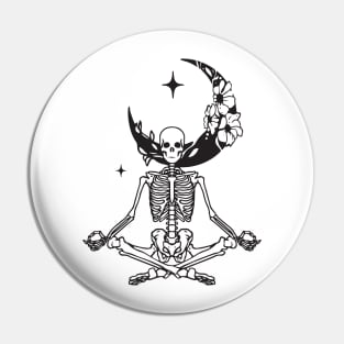 Awesome Skeleton Yoga namaste Pin