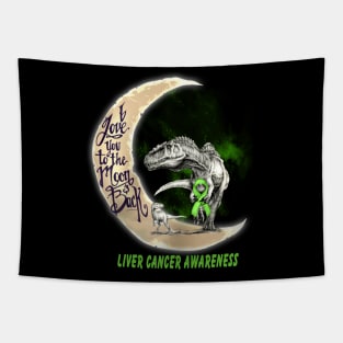 liver cancer moon dinosaur Tapestry