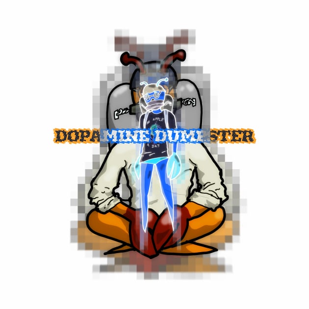 Dopamine Dumpster - Underwater Crustacean - mascot - word art - inverted by DopamineDumpster