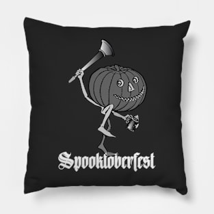 Spooktoberfest B&W Version Pillow