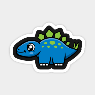 Stegosaurus Dinosaur (Blue and Green) Magnet