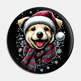 Santa Dog Pin