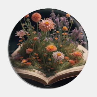 Flowers growing from book photo Pin