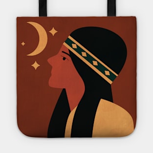 Boho Woman, Fashion Art Print, Boho Artwork Tote