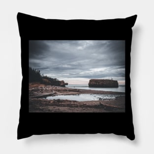 Early Morning at Pokeshaw Rock in New-Brunswick, Canada V2 Pillow