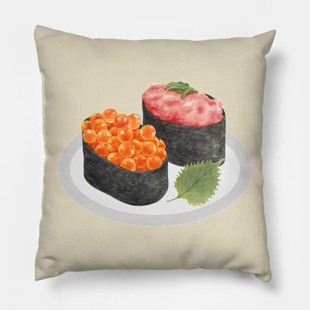 Japanese food Pillow by SimoneSpagnuolo