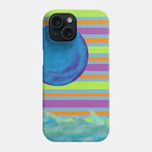 Moonrise Over a Cryogenic Ocean Phone Case