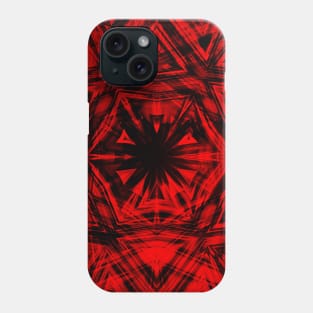 red and black kaleidoscope confusion Phone Case