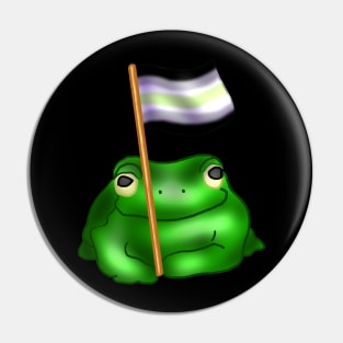 Agender LGBTQ Frog Pin