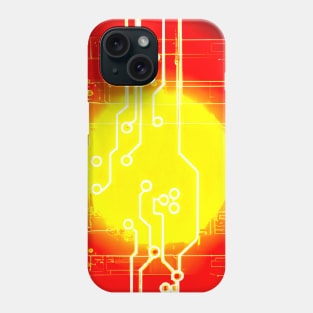 Red circuit board Phone Case