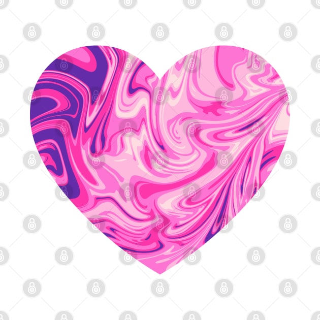 Pink Chic Liquid Abstract Heart by love-fi