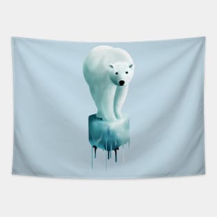 Polar Bear Melting Tapestry