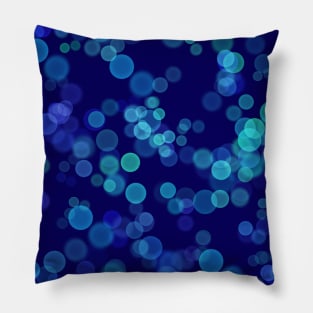 Shades of Blue Bokeh Lights Pillow