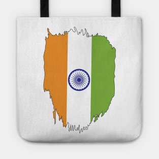 India Flag in Tricolor with Ashoka Chakra Desi Indian Tote