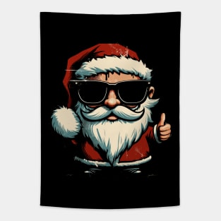 Funny Trendy Santa Claus Retro Tapestry