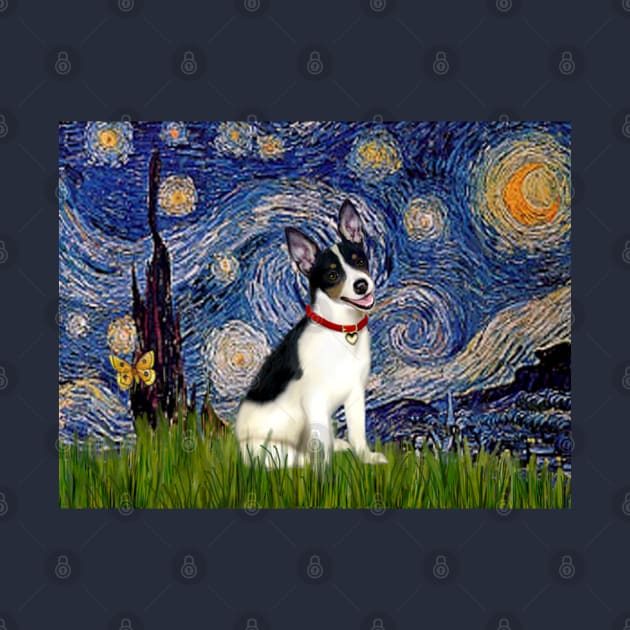 Starry Night Adaptation with a Rat Terrier by Dogs Galore and More