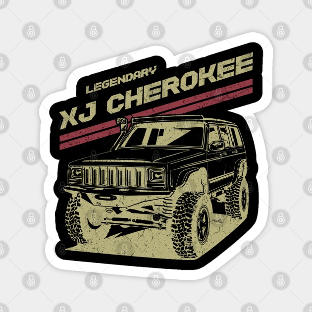 XJ-series Jeep Cherokee Jeep car trailcat Magnet by alex77alves