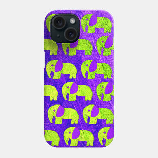 Green purple elephant ecopop Phone Case