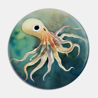 Squid in Sea Pin