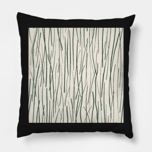 Pine Needles in the forest, cream and teal Pillow