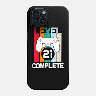 Level 21 Complete 21st Birthday  for Him Video Phone Case