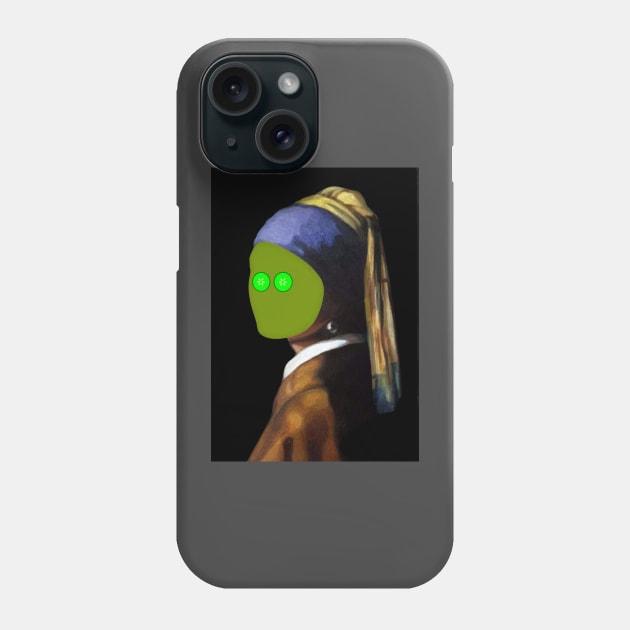 Girl with a pearl earing Phone Case by artbyluko