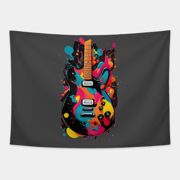 Splash Guitar Tapestry by newbeltane