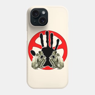 Black hand and people with a pipe Phone Case