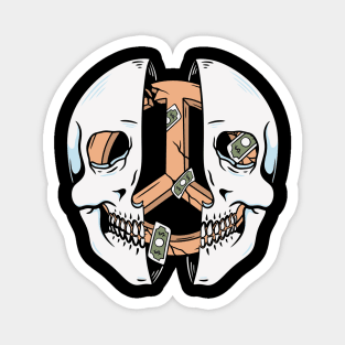 Skull and peaces Magnet