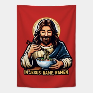 In Jesus Name Ramen Tapestry