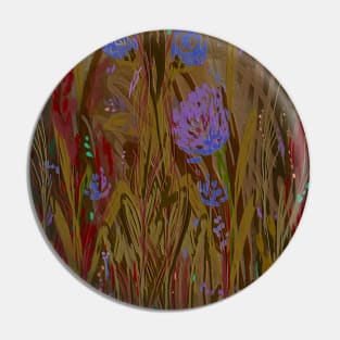 Abstract Floral design collection Pin