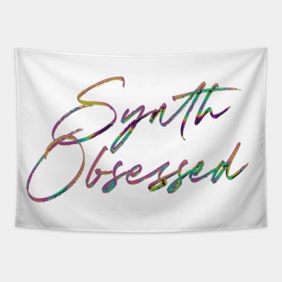 Synth Obsessed / 80s Style Typography Design Tapestry