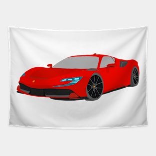 Ferrari SF90 Selfmade car Red Tapestry