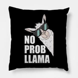 Funny LLama Lovers Gift - No Prob Llama Sayings Pillow