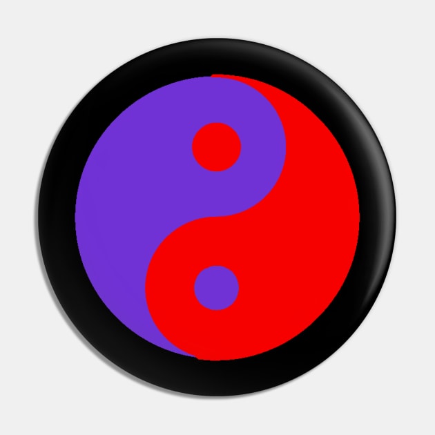 Yin Yang in blue and red Pin by NovaOven