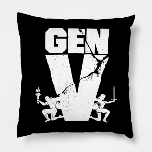 Gen V Fan Logo White Pillow