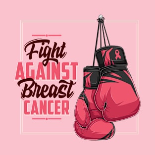 Boxing fight against breast cancer art T-Shirt