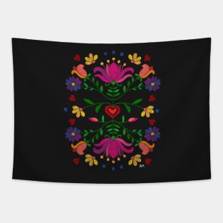 Colorful Mexican Embroidery Tapestry