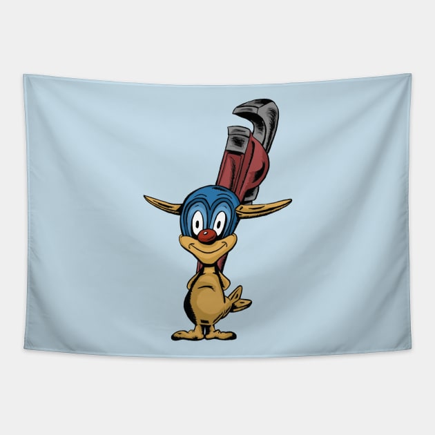 Cartoon Gremlin Tapestry by Black Snow Comics