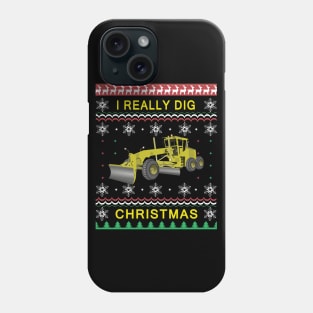 I Really Dig Christmas Big Rig Kids Phone Case