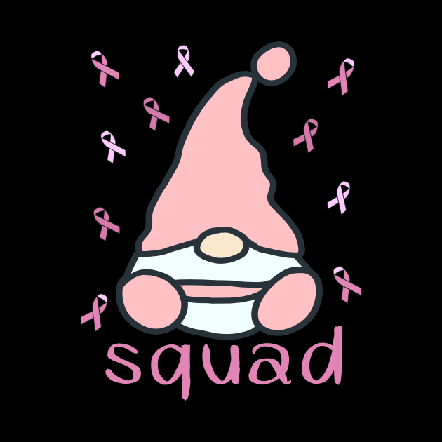 Funny Gnomes with ribbon for Breast Cancer Awareness Squad by beautifulhandmadeart