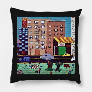 Children's NYC Wall #3 Pillow