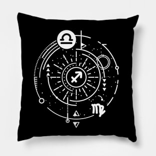 Sagittarius Sign Sun moon astral Shirt Pillow