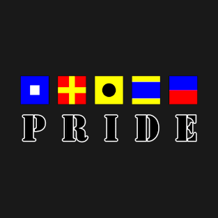 Bold and Colourful Flag Design of Pride T-Shirt